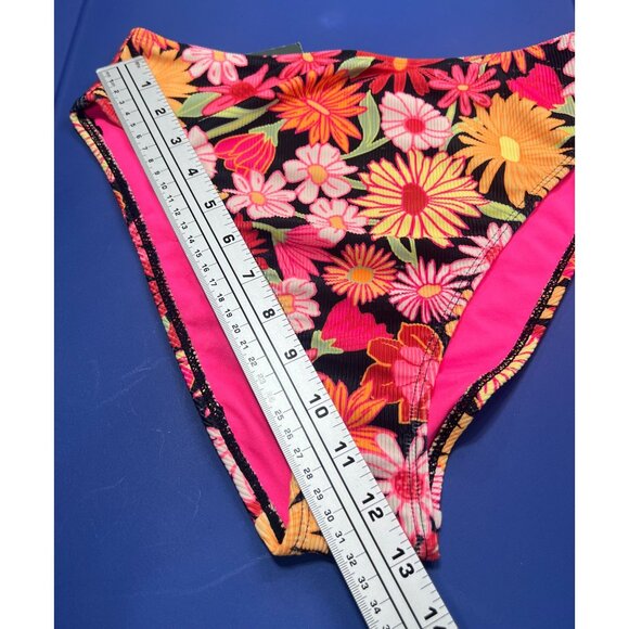 Wild Fable - Women's Ribbed High Waist High Leg Cheeky Bikini Bottom - XS(0-2) - Picture 7 of 11